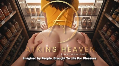 Cover for 'Grocery Store Employee With Thicc Ass Gets Banged Raw And Creampied Between Aisles - [POV / Virtual Sex / AI]'