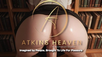 Cover for 'Librarian With Big Ass Gets Bent Over And Creampied In Public Library - [POV / Virtual Sex / AI]'